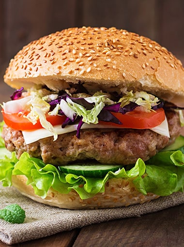 Juicy Burgers Served at Damson Pizza Takeaway in Solihull